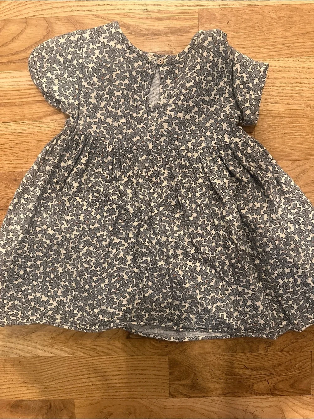 Quincy Mae Blue Floral Cotton Dress
